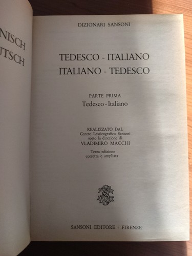 Dizionari sansoni tedesco - i,