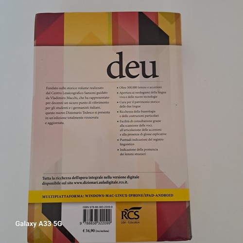 Dizionario tedesco sansoni - tedesco,